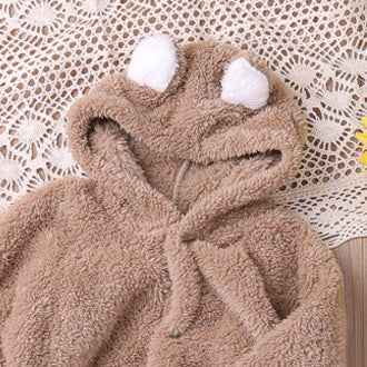 Winter Jumpsuit Coral Fleece Pink Hearts