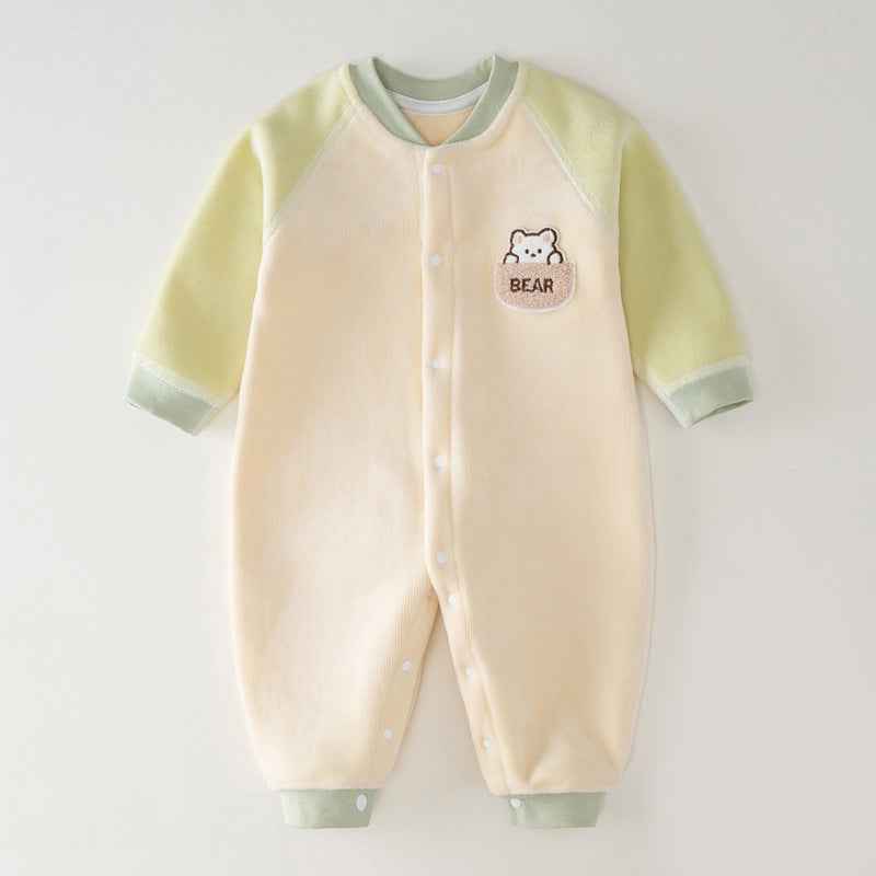 Winter Jumpsuit Polyester Fiber Blue Offwhite