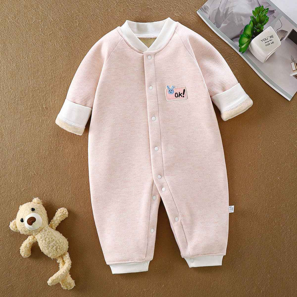 Winter Jumpsuit Polyester Fiber Green Offwhite