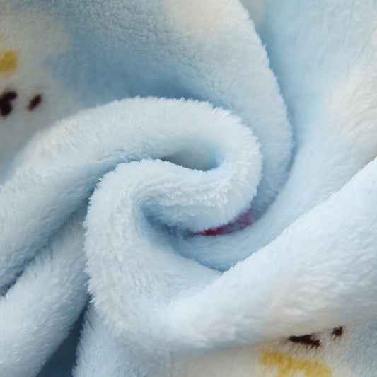 Winter Jumpsuit Coral Fleece Blue Bow