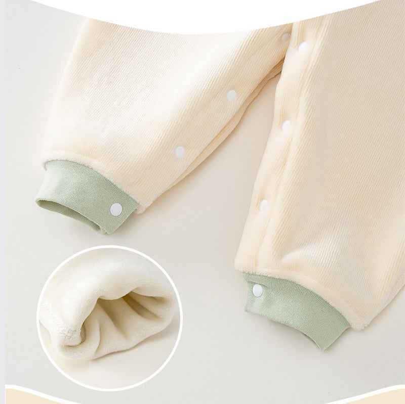 Winter Jumpsuit Polyester Fiber Pink Offwhite