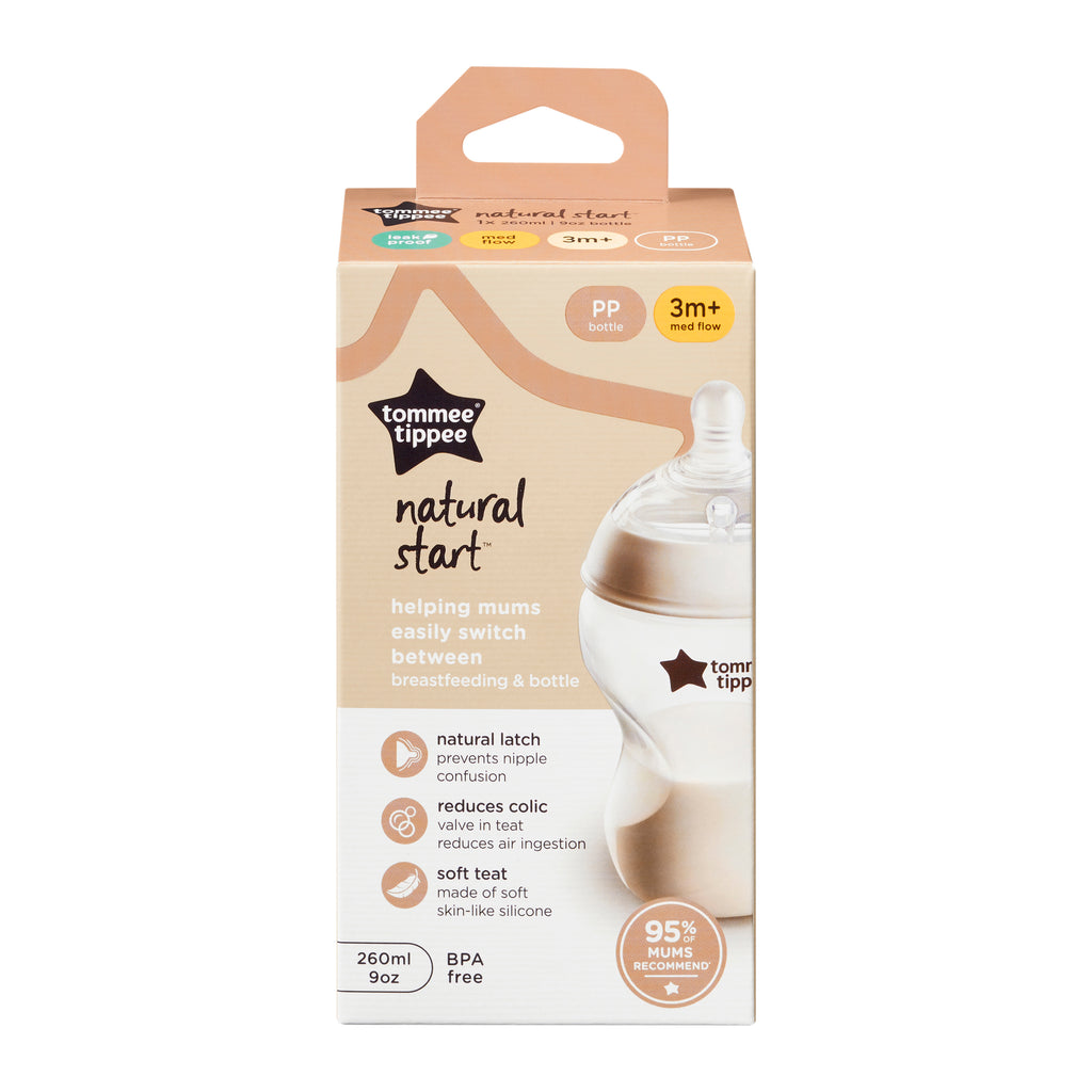 Natural Start PP Feeding Bottle 260ml With M Teat - Tommee Tippee
