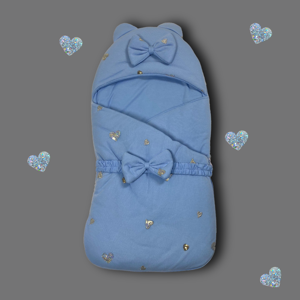 Fancy Light Blue Bow Design Carry Nest