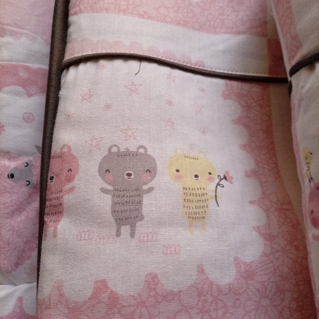 Pink Cartoon Printed Bed Sets 5Pcs