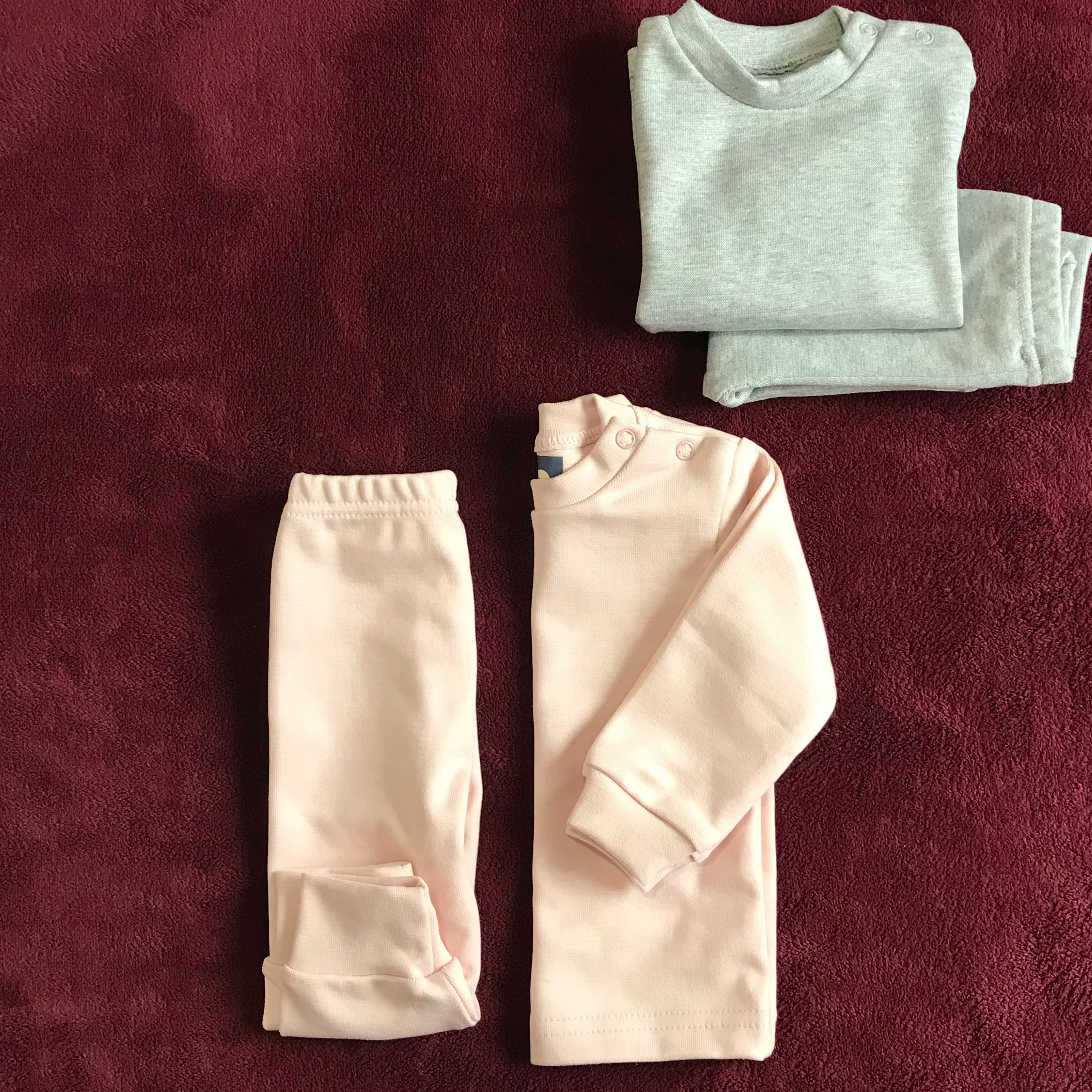 Winter Thermal Pink Sweatshirt & Footie Pajama