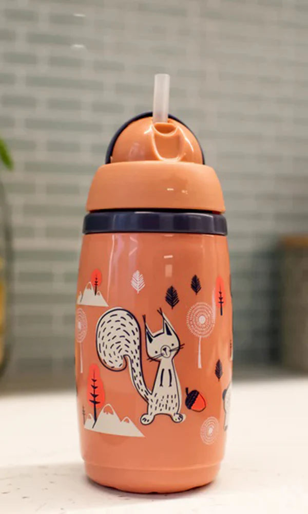 1X Insulated Straw Cup AL IL Pink 266ml - Tommee Tippee