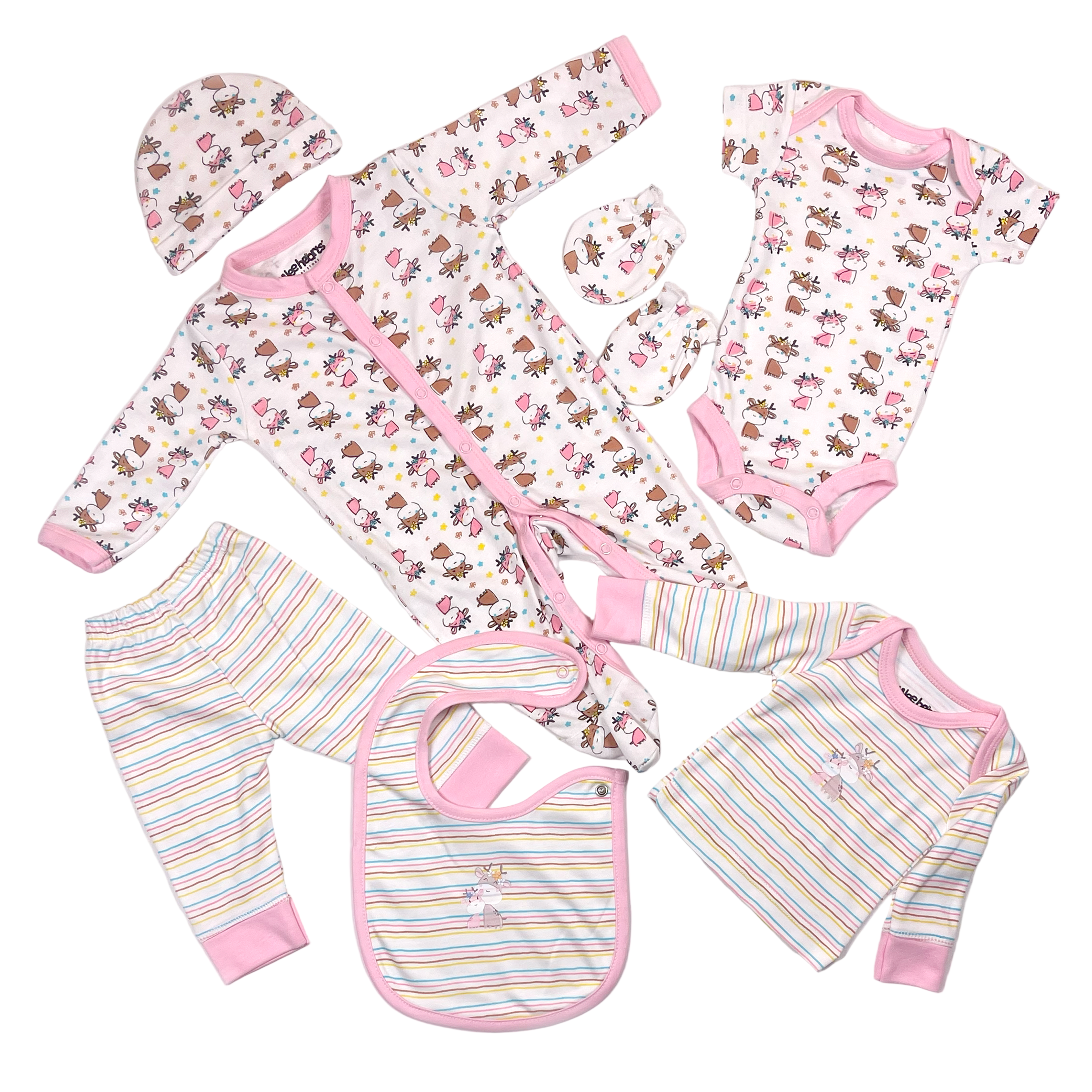 Newborn Reindeer Mother and Baby Theme Gift Set 7 Items