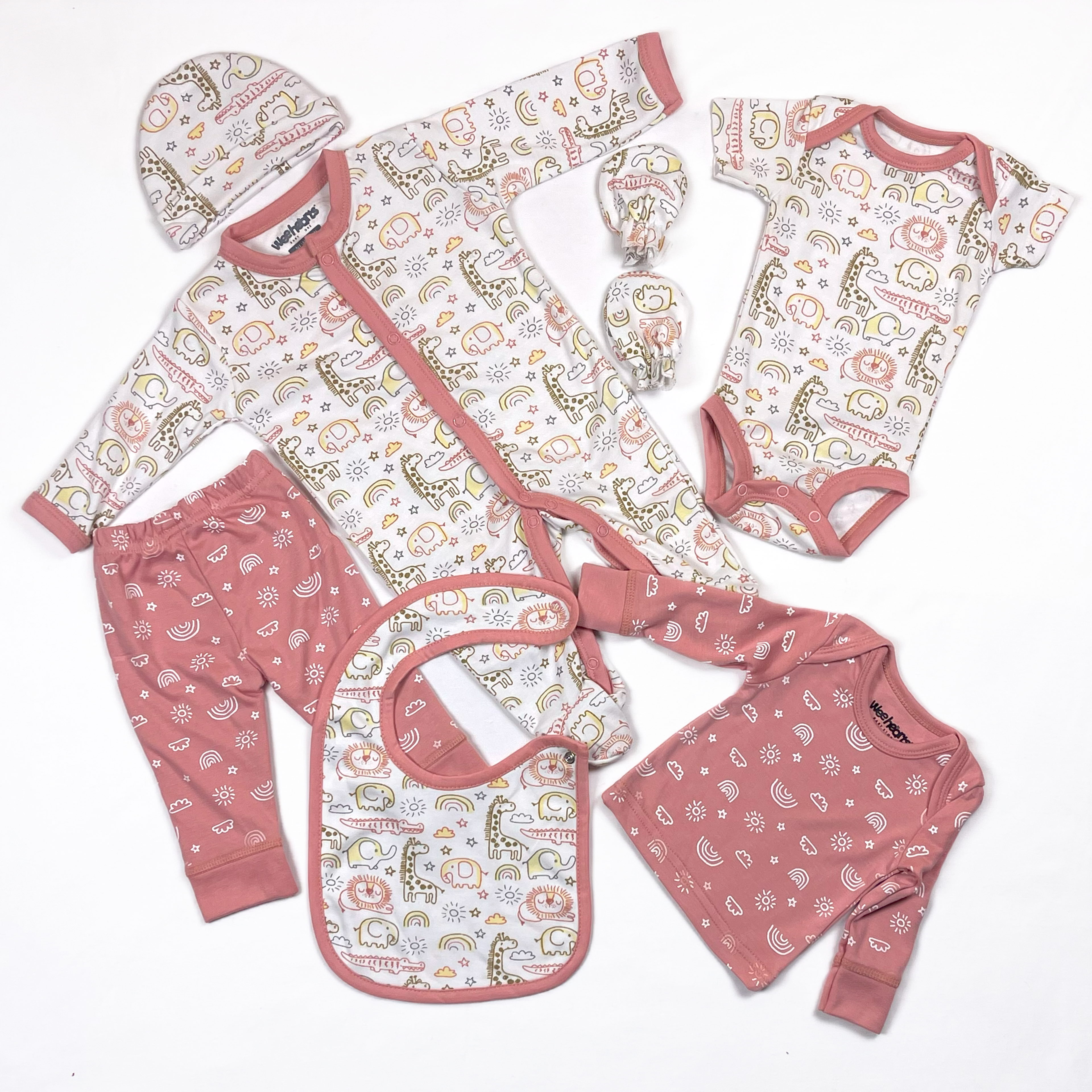 Newborn Safari Theme Gift Set 7 Items Unisex