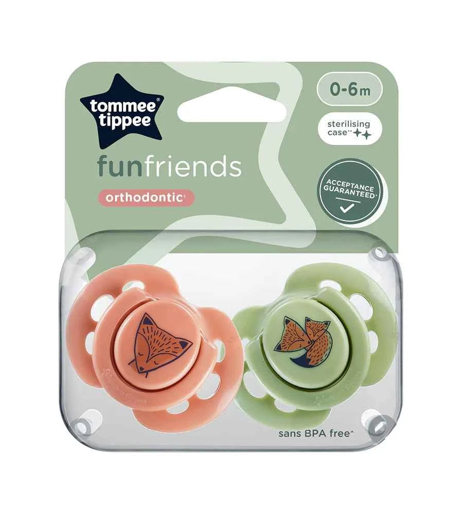 Fun Soothers Pack Of 2 0-6M - Tommee Tippee