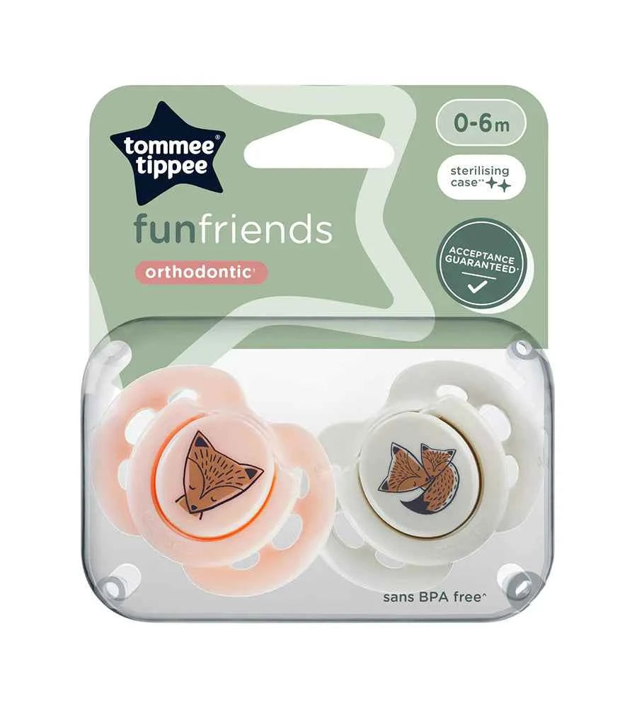 Fun Soothers Pack Of 2 0-6M - Tommee Tippee