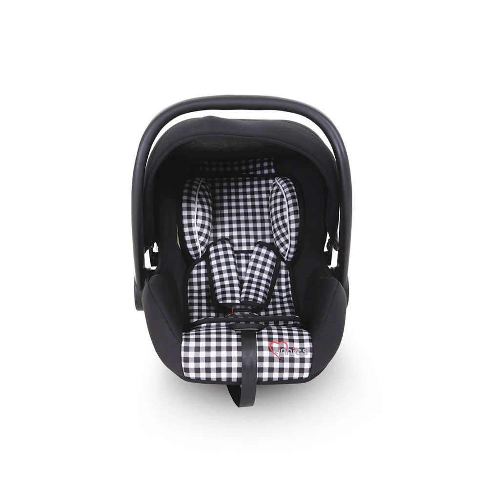 TINNIES BABY CARRY COT - BLACK CHECK
