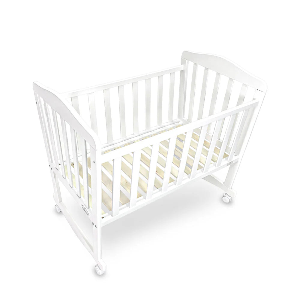 TINNIES WOODEN CRIB-(WHITE)