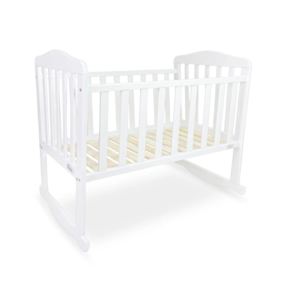 TINNIES WOODEN CRIB-(WHITE)