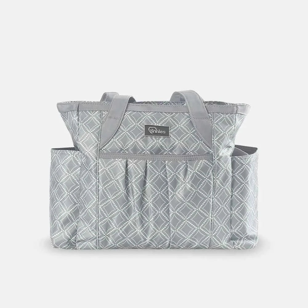 TINNIES BABY DIAPER BAG GREY PRINTED