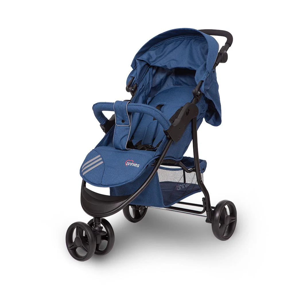 TINNIES BABY STROLLER 3 WHEELER-BLUE