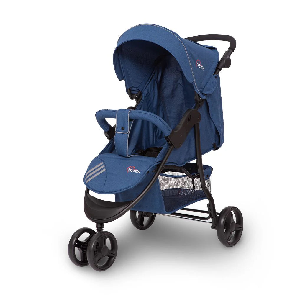 TINNIES BABY STROLLER 3 WHEELER-BLUE