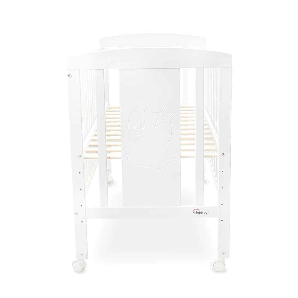TINNIES WOODEN COT WHITE