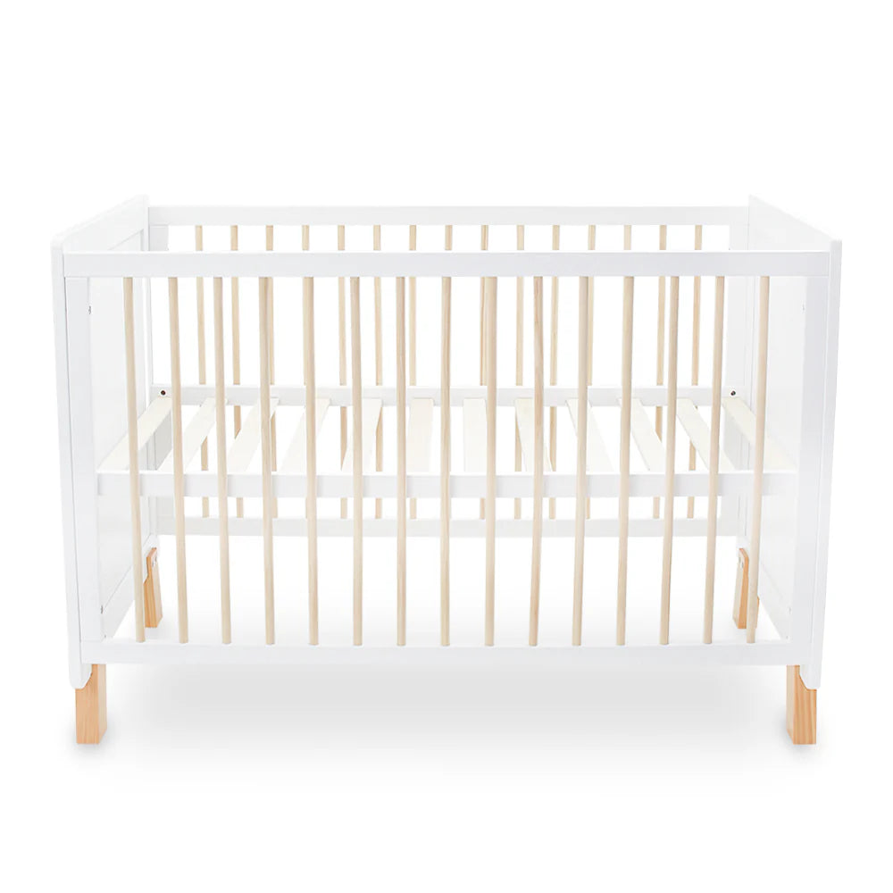 TINNIES WOODEN COT W/BED
