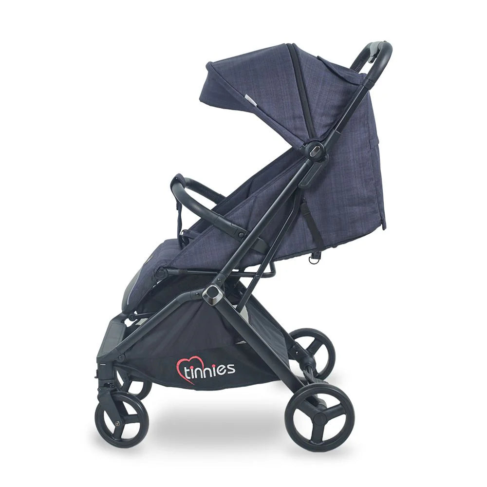 TINNIES BABY STROLLER AUTO FOLDING NAVY BLUE