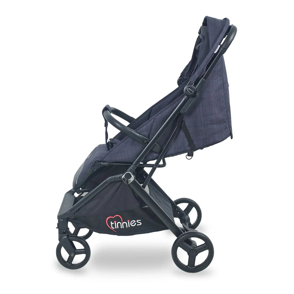 TINNIES BABY STROLLER AUTO FOLDING NAVY BLUE