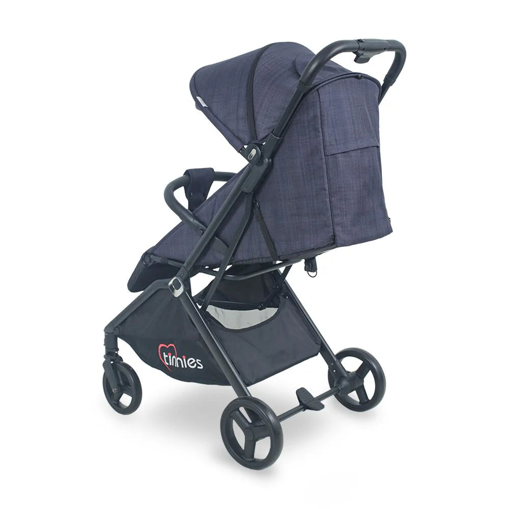 TINNIES BABY STROLLER AUTO FOLDING NAVY BLUE