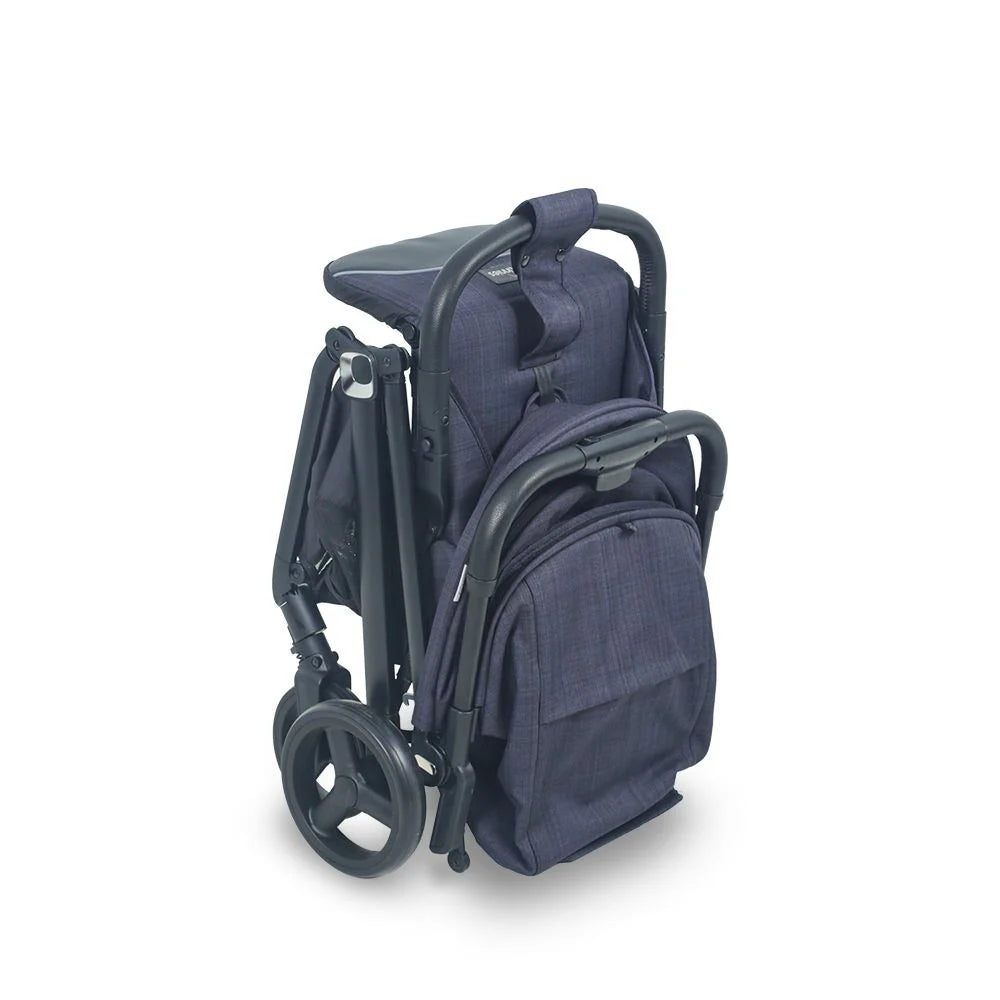 TINNIES BABY STROLLER AUTO FOLDING NAVY BLUE