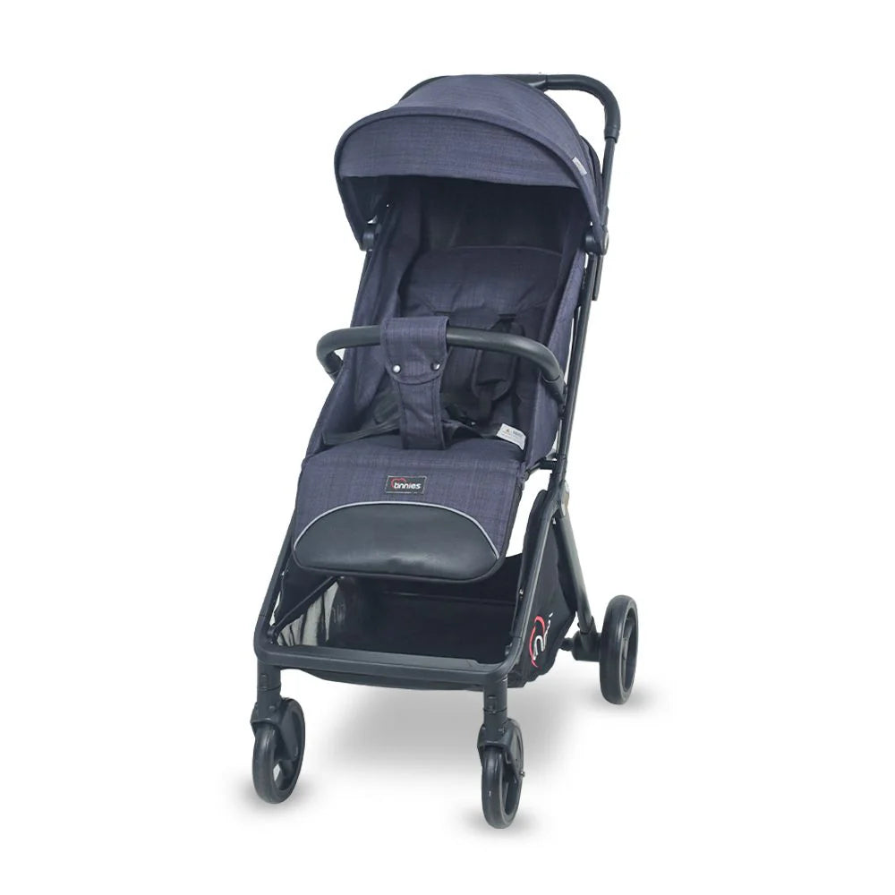 TINNIES BABY STROLLER AUTO FOLDING NAVY BLUE