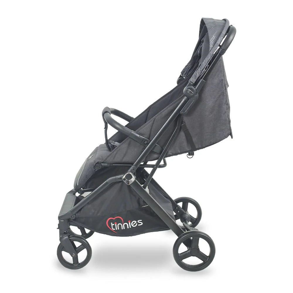 TINNIES BABY STROLLER AUTO FOLDING GREY