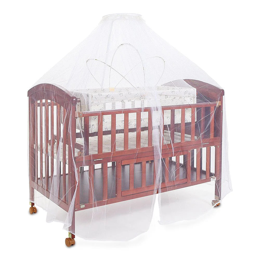 TINNIES WOODEN COT-(BROWN)