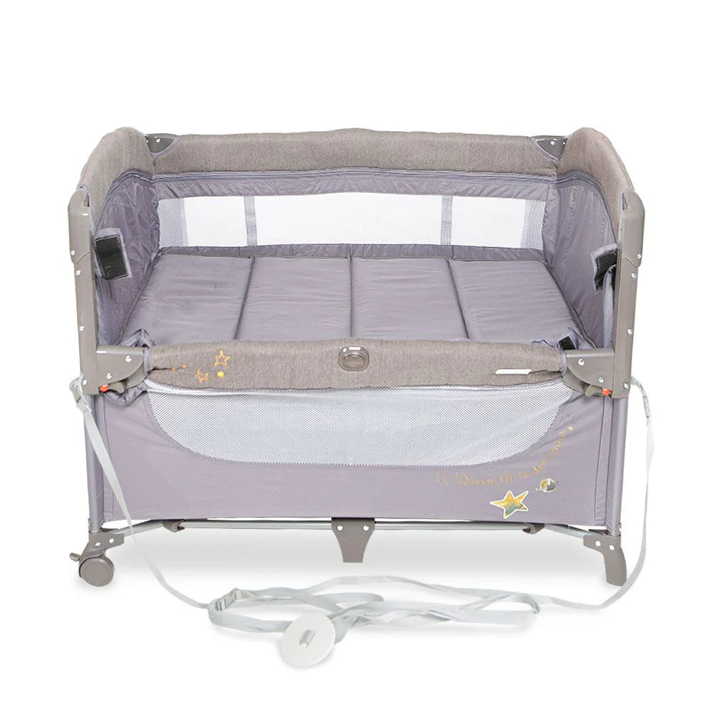 TINNIES DROP SIDE PLAY PEN (GREY)