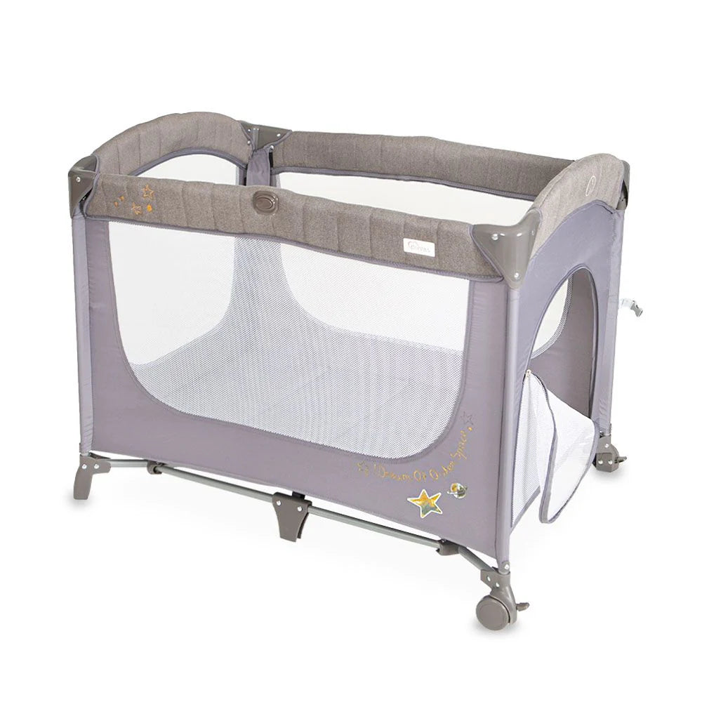 TINNIES DROP SIDE PLAY PEN (GREY)