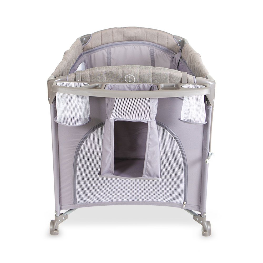 TINNIES DROP SIDE PLAY PEN (GREY)
