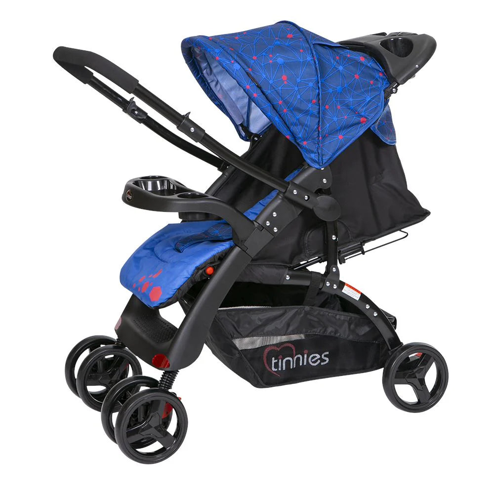 TINNIES BABY STROLLER REVERSIBLE HANDLE ROYAL BLUE