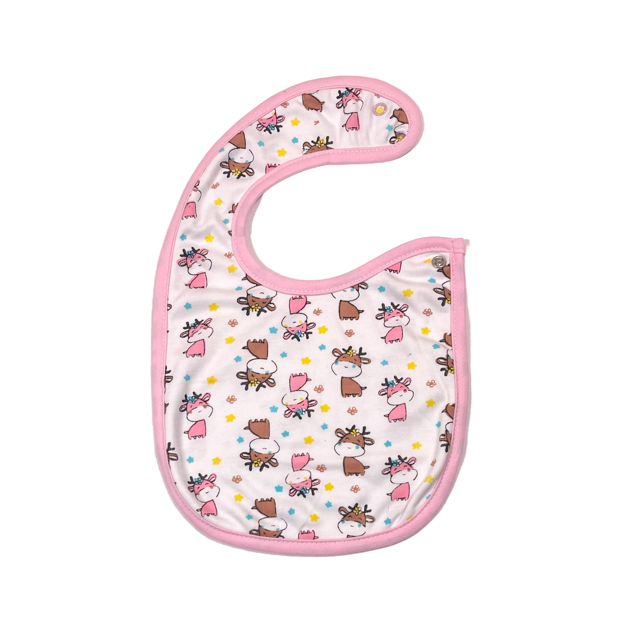 Reindeer Mother and Baby Theme Cartoon Print Bibs