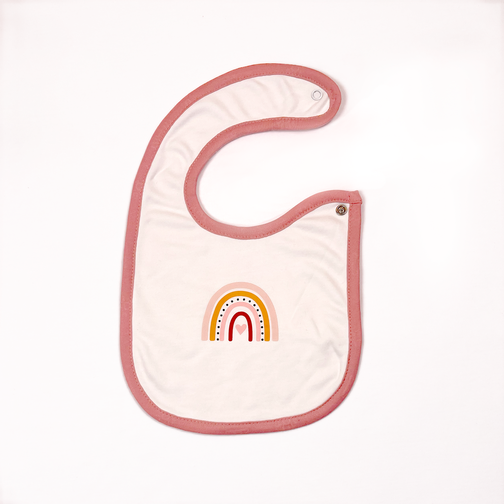 Rose Pink Rainbow Bib Combo 3 Pcs Pack