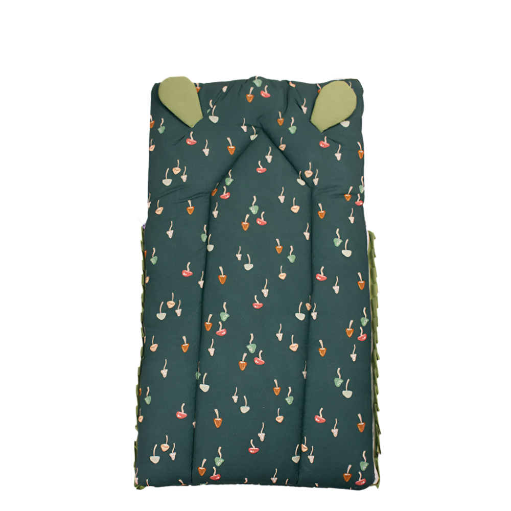 Multicolor Mushroom Design Green Carry Nest