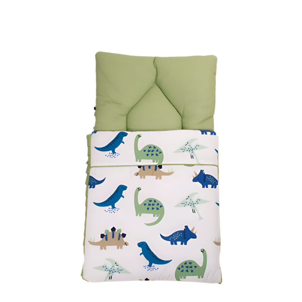 Multicolor Dinosaur Print Green Carry Nest