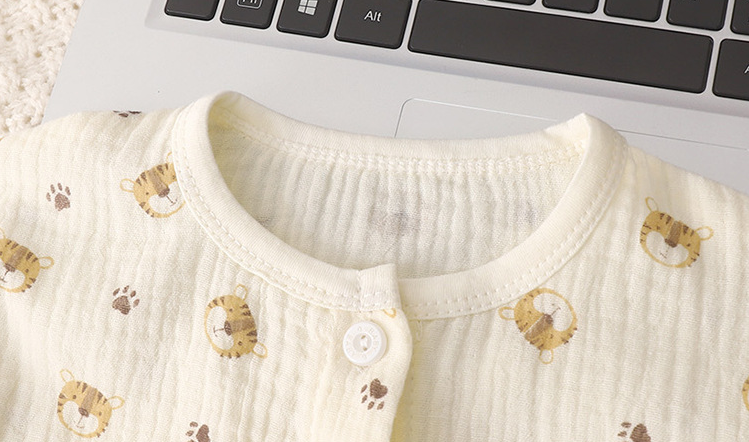 Winter Strawberry Print Beige Shirt and Pajama Set