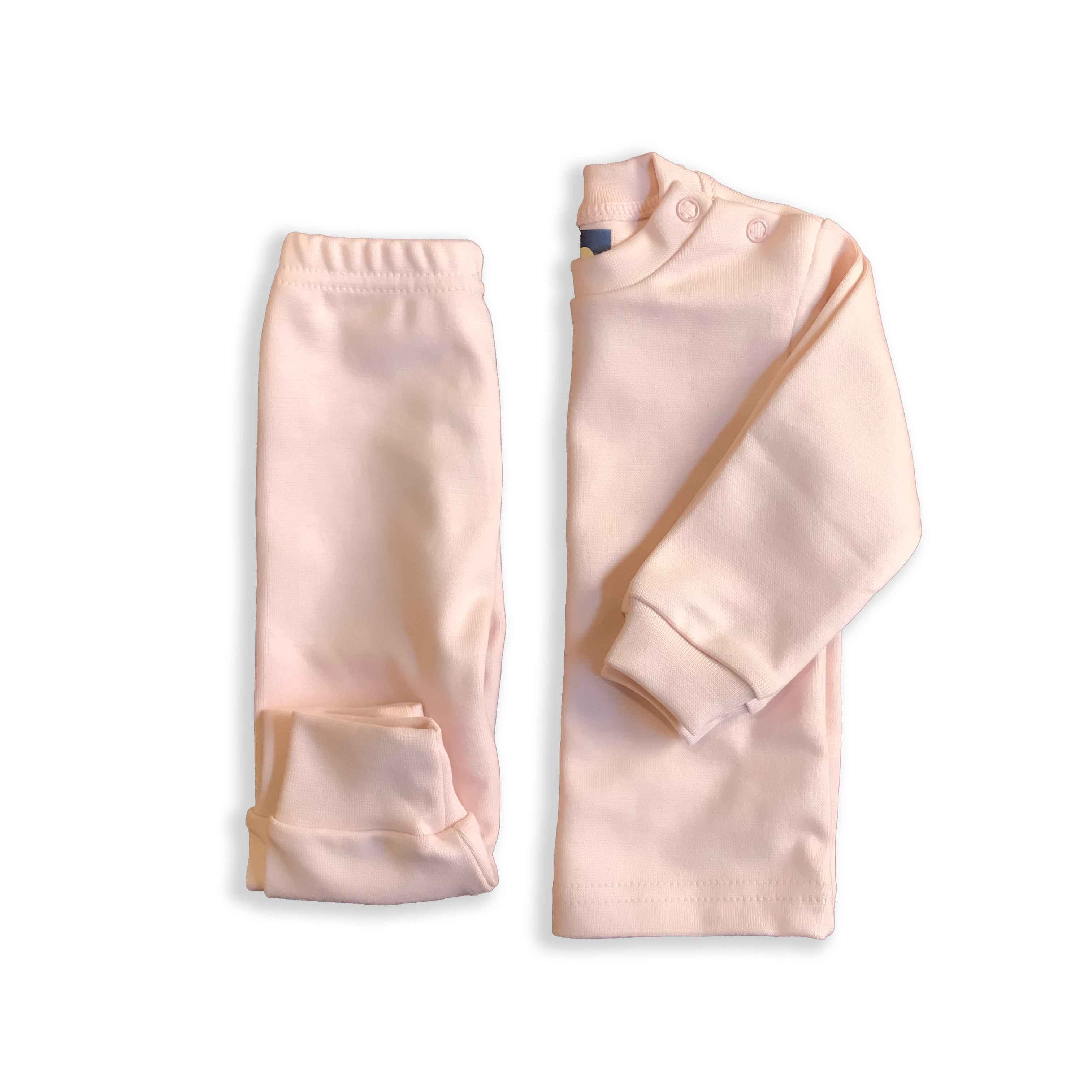 Winter Thermal Pink Sweatshirt & Footie Pajama