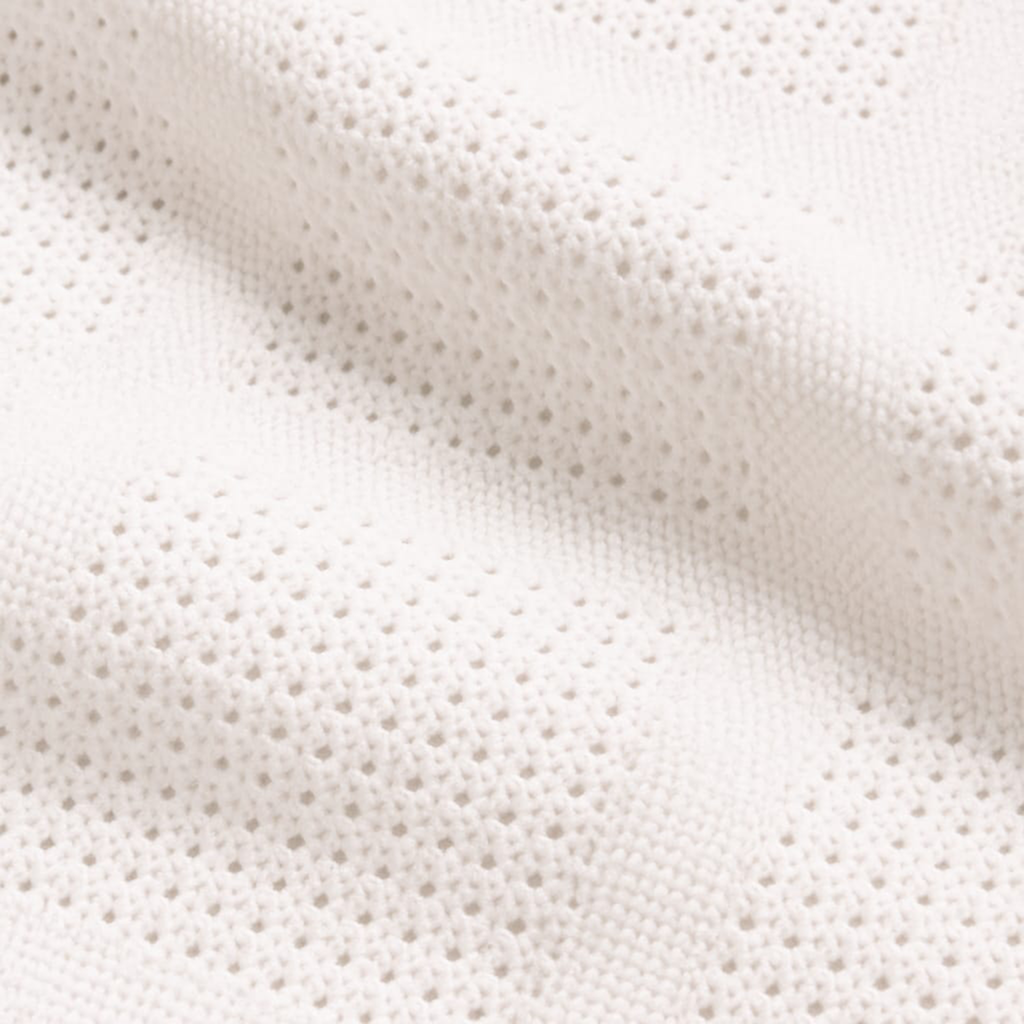 Winter White Thermal Knitted Baby Blanket