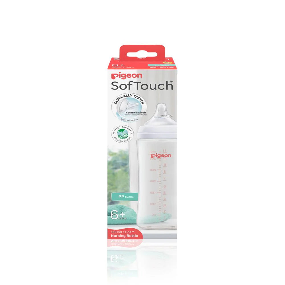 SOFTOUCH BPP NURSING BOTTLE 330ML LOGO