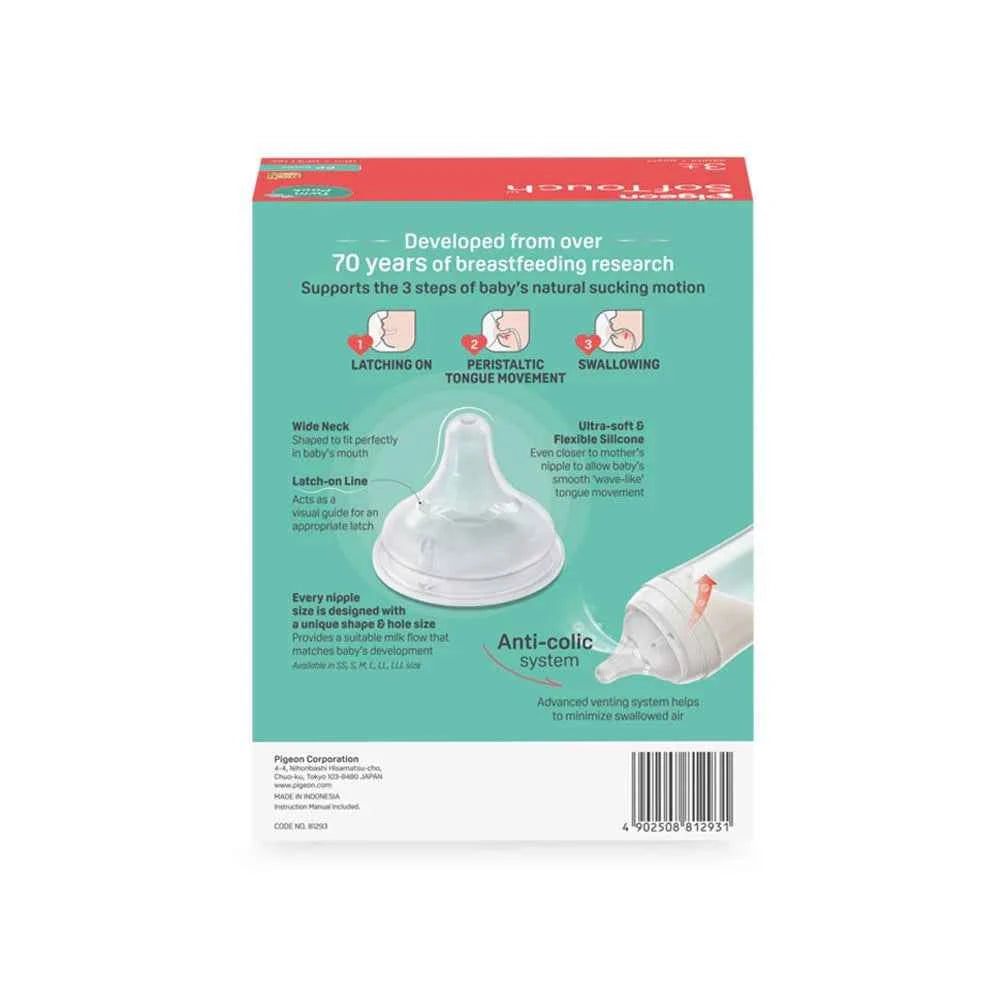 SOFT TOUCH BPP WIE NECK NURSING BOTTLE 240ML PK-2