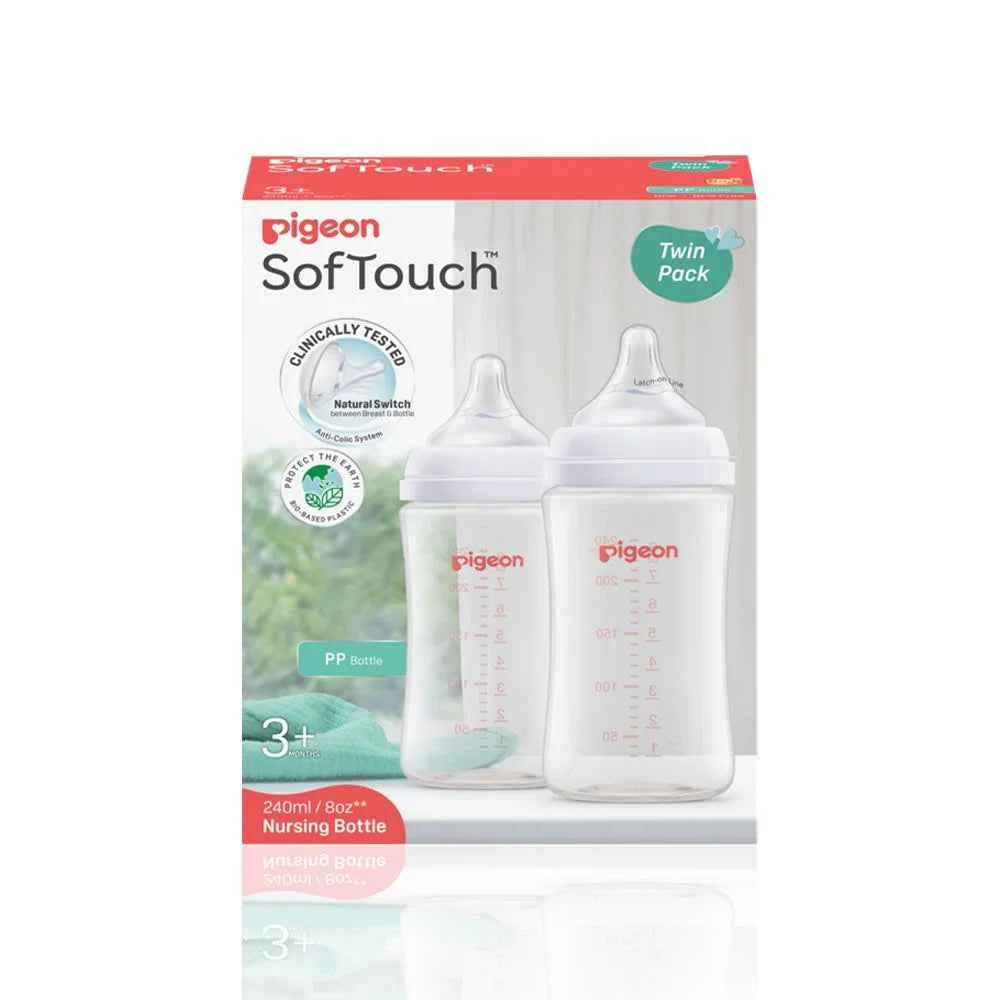 SOFT TOUCH BPP WIE NECK NURSING BOTTLE 240ML PK-2