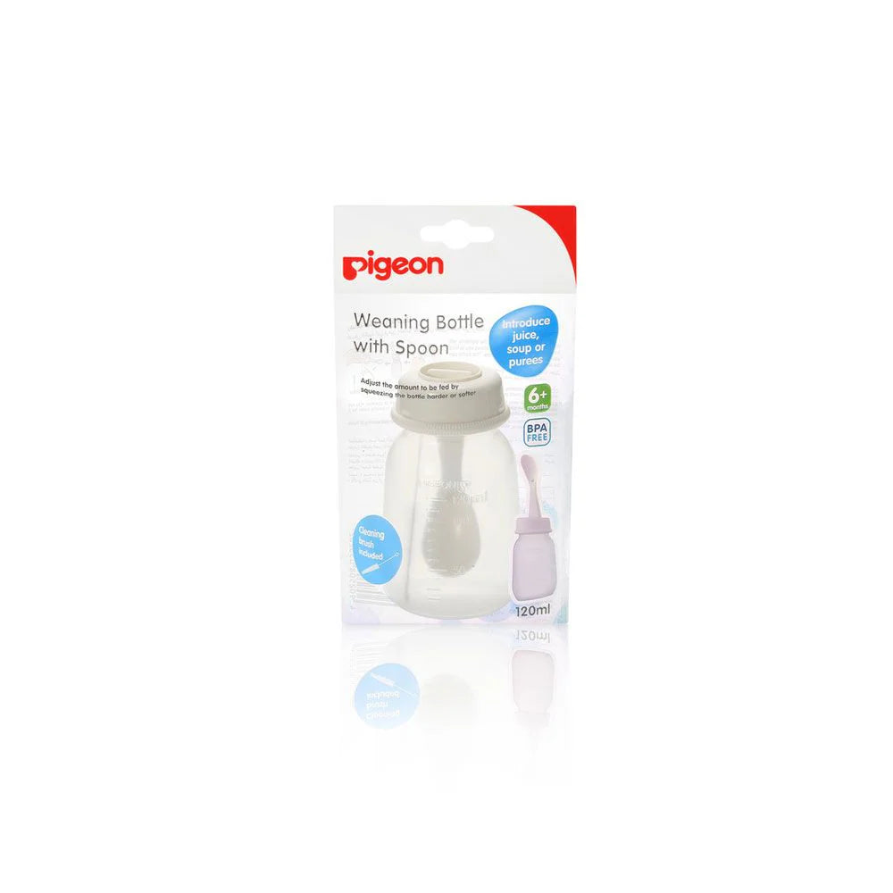 PIGEON WEANING BOTTLE WITH SPOON 120ML