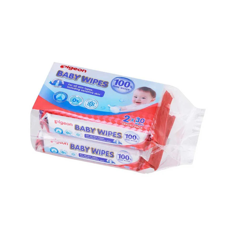 PIGEON BABY WIPES 30*2 SHEETS 100% PURE