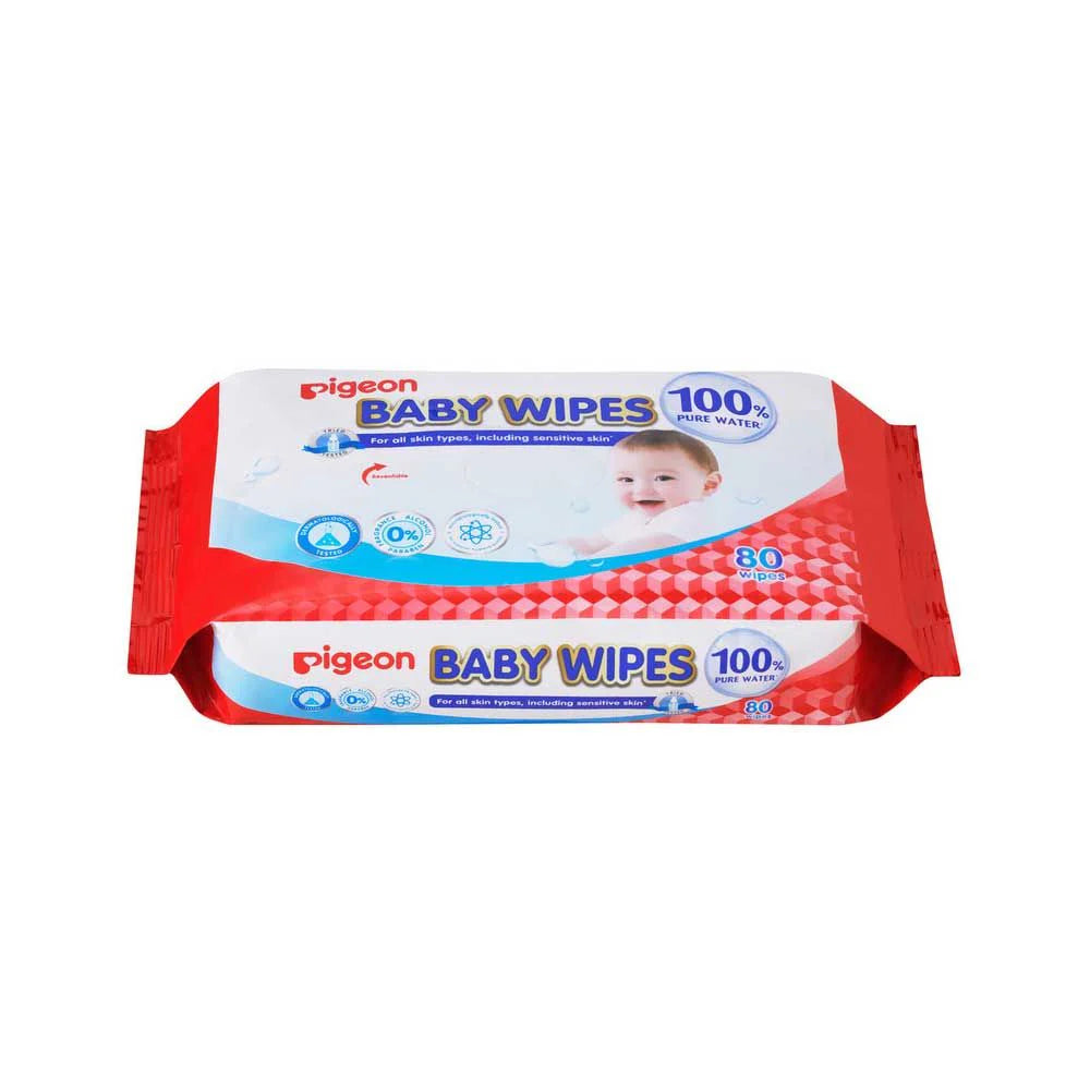 PIGEON BABY WIPES 80 SHEETS 100% PURE